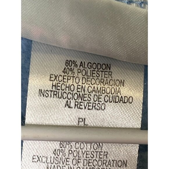 MC Sportswear Sweatshirt Women PL Blue Crew Pullover Festive Snowman Holiday 80s - Picture 11 of 12